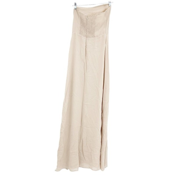Reformation Ingrid Strapless Maxi Dress Champagne Women's Size 8 NWOT - Picture 1 of 12